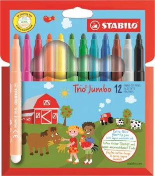 Filctoll készlet, 3 mm, STABILO "Trio Jumbo", 1... Filctoll készlet, 3 mm, STABILO "Trio Jumbo", 1...