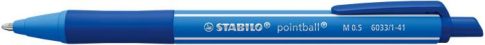 Golyóstoll, 0,5 mm, nyomógombos, STABILO "Point...