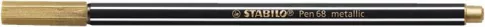 Filctoll, 1,4 mm, STABILO "Pen 68 metallic", arany