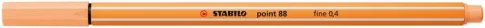 Tűfilc, 0,4 mm, STABILO "Point 88", világosnarancs