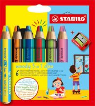 Színes ceruza készlet, STABILO "Woody 3 in 1 du...