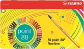 Tűfilc készlet, 0,4 mm, fém doboz, STABILO "Poi...