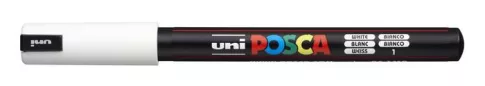 Dekormarker, 0,7 mm, UNI "Posca PC-1MR", fehér Dekormarker, 0,7 mm, UNI "Posca PC-1MR", fehér