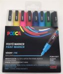 Dekormarker készlet, 0,9-1,3 mm, UNI "Posca PC-...