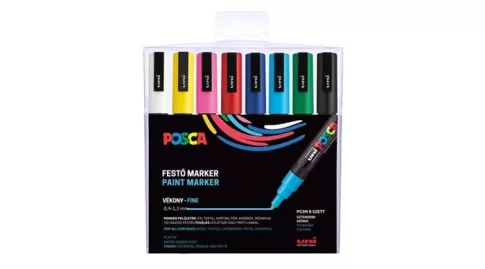 Dekormarker készlet, 0,9-1,3 mm, UNI "Posca PC-...