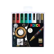 Dekormarker készlet, 0,9-1,3 mm, UNI "Posca PC-...