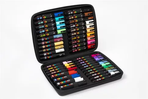 Dekormarker készlet, táskában, UNI "Posca", 40...