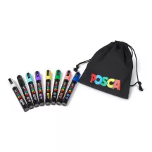 Dekormarker készlet, 1,8-2,5 mm, UNI "Posca Pou...