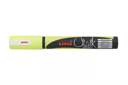 Krétamarker, 1,8-2,5 mm, UNI "PWE-5M", fluor sárga Krétamarker, 1,8-2,5 mm, UNI "PWE-5M", fluor sárga
