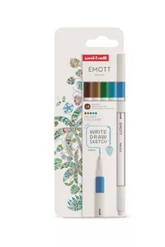 Tűfilc készlet, 0,4 mm, UNI "Emott Island", 5 k...