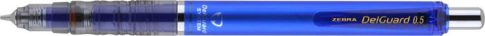 Nyomósirón, 0,5 mm, ZEBRA "DelGuard", kék