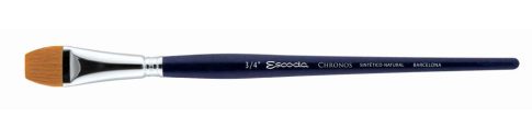 Ecset - Escoda Chronos - szintetikus és természetes szőrű ecset, rövidnyelű, lapos - 1-es 