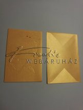   Karácsonyi üdvözlőlapok és boríték - Arany, fényes felületű 12x17,1 cm - 10 db