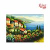 Számozott kifestő kasírozott vászonra 40x30 cm - Akrilfestékkel, ecsetekkel - Virágok, tengerpart Számozott kifestő kasírozott vászonra 40x30 cm - Akrilfestékkel, ecsetekkel - Virágok, tengerpart