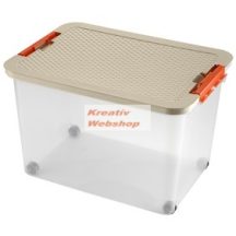   Tároló doboz - Műanyag háztartási tárolódoboz tetővel, 45 literes - Újra kapható