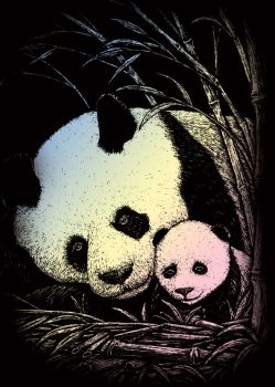 Kreatív hobby - Holografikus - Panda