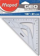   Háromszög vonalzó, műanyag, 45°, 21 cm, MAPED "Geometric"