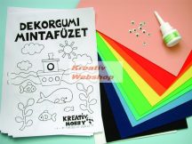   Dekorgumi EXTRA csomag - A4-es méretű színes dekorgumival, ragasztó és kiegészítők -22 db-os készlet