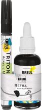   KREUL Triton Akril Marker Újratöltő készlet - Vágott fekete készlet