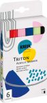 KREUL Triton Akril Marker készlet - Közepes (2-4 mm) 6 db készlet