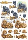Labrador és retriever kutyusok, előre kivágott Fázisos 3D képek Labrador és retriever kutyusok, előre kivágott Fázisos 3D képek
