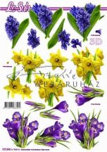 Kék, lila és sárga virágok, Fázisos 3D