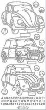 VW Bogár, Mini, és Citroen autós arany Peel-Off