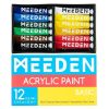 Akrilfesték készlet - MEEDEN Acrylic Paint Set, 12 Vibrant Colors 12x22 ml  - Alapkészlet