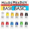 Akrilfesték készlet - MEEDEN Heavy Body Acrylic Paint Set, 12 Vibrant Colors 12x60 ml - Alapszínek Akrilfesték készlet - MEEDEN Heavy Body Acrylic Paint Set, 12 Vibrant Colors 12x60 ml - Alapszínek