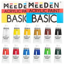   Akrilfesték készlet - MEEDEN Heavy Body Acrylic Paint Set, 12 Vibrant Colors 12x60 ml  - Alapszínek