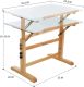 Rajz- és Festőasztal, állítható rajzszékkel - MEEDEN Natural Wood Drafting Table & Stool Set