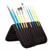 Ecsettartó, kitámasztható 38cm hosszú - MEEDEN Mesh Paint Brushes Case Zippered Brush Holder, Black