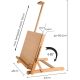 Festőállvány bükkfából - Nagy "H" keretes állítható asztali - MEEDEN Large H-Frame Adjustable Tabletop Easel