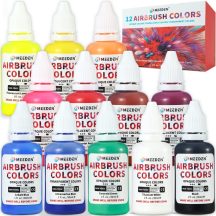 M-ART Airbrush festék készlet, 12 színű