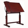 Rajz- és Festőasztal - MEEDEN Vintage Wood Drafting Table, Walnut Color