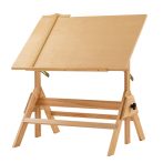   Rajz- és Festőasztal, Natúr - MEEDEN Vintage Wood Drafting Table, Natural