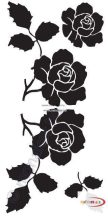 Fekete falmatrica - Virágos #47
