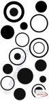 Fekete falmatrica - Absztrakt minta #65