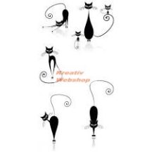 Fekete falmatrica - Karcsú macskák
