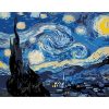Számozott kifestő készlet vászonra 35x45 cm - Akrilfestékkel, ecsetekkel, felnőtteknek - Csillagos éjszaka Számozott kifestő készlet vászonra 35x45 cm - Akrilfestékkel, ecsetekkel, felnőtteknek - Csillagos éjszaka