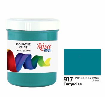 Rósa Gouache Studio színenként - 100 ml tégelyes - Türkíz -917