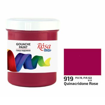 Rósa Gouache Studio színenként - 100 ml tégelyes - Kinakridon Rózsa - 919