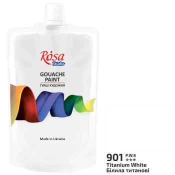 Rósa Gouache Studio színenként - 200 ml Utántöltőben - Titánfehér 901