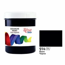   Rósa Gouache Studio színenként - 100 ml tégelyes - Fekete - 914