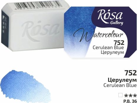 Rósa Gallery akvarell festék - egész szilke 2,5 ml - Cölinkék 752