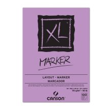   CANSON  "XL"  MARKER, marker-tömb, fehér, impregnált papír, alk. filctoll használatához, röv. old. spirálkötött, mikroperforált 70g/m2 100 ív A3
