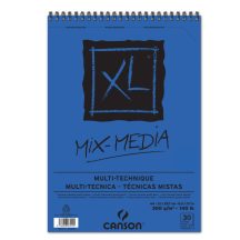 CANSON XL MIX MEDIA természetes fehér enyhén szemcsés spirálkötött, mikroperforált 300g/m2 30 ív A4