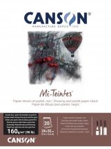 Mi-Teintes CANSON, savmentes színes pasztelltömb, kétoldalas, fekete, 24x32 cm