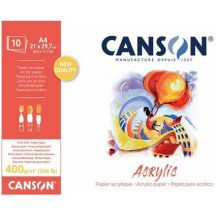   CANSON Acrylic savmentes akril festőtömb egyik oldalán ragasztott 400 gr, 10 ív, finom szemcsés, 24 x 32 cm