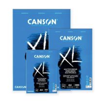 CANSON XL MIX MEDIA fehér rajtömb, rövid oldalán spirálkötött, mikroperforált 160g/m2 50 ív A4